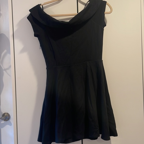 Off the shoulder fit and flare mini-Bebe dress- small - Picture 3 of 3